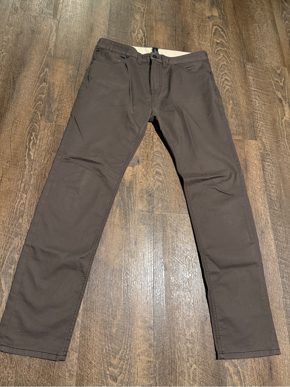 PrAna 34 Men’s Dark Olive Brown Slim Straight Pants
